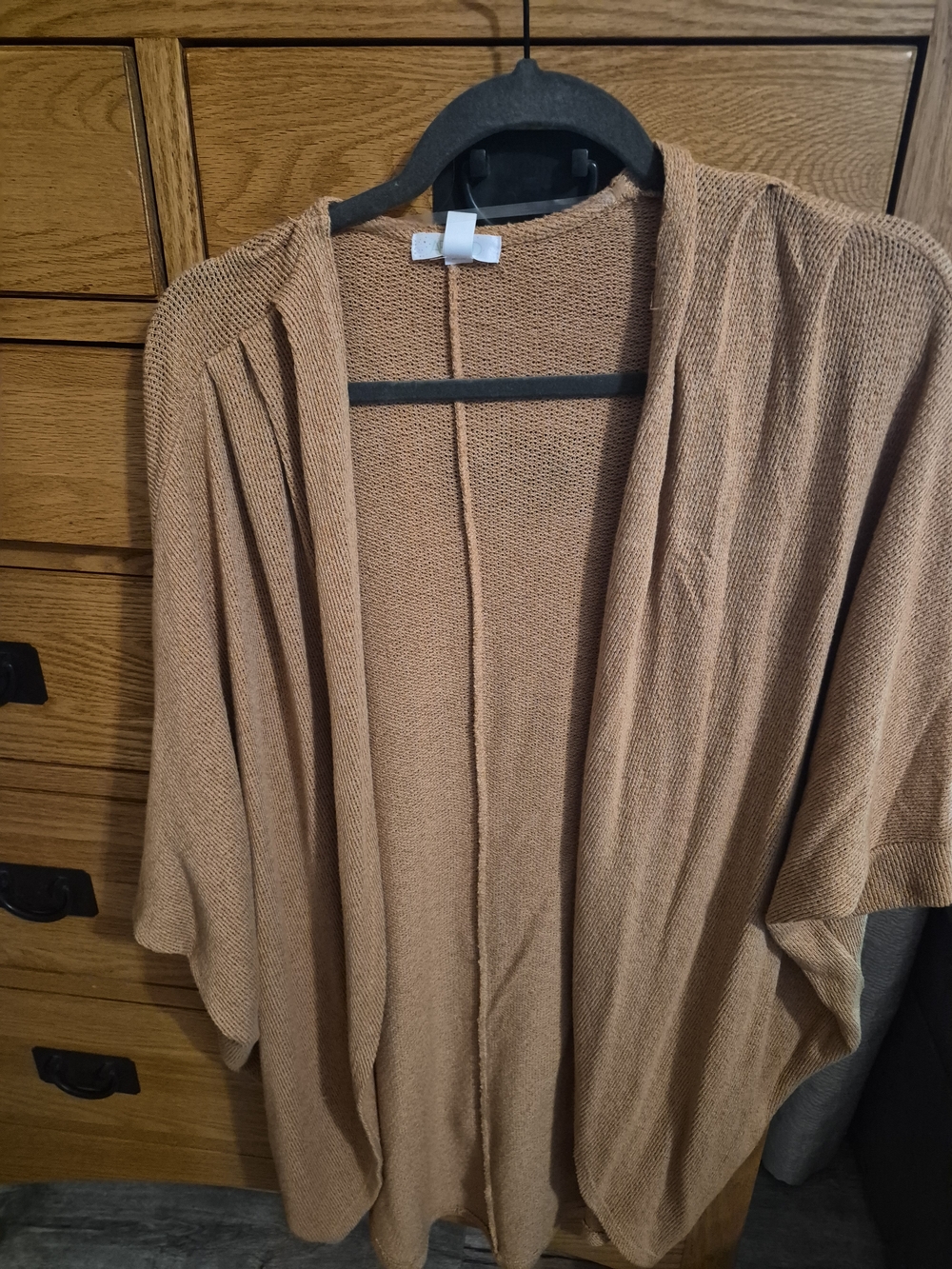 Abound Camel Open-Front Draped Cardigan